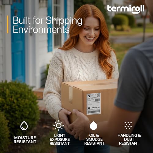 4x6 Thermal Shipping Labels Roll – 350 Precision Cut Direct Thermal Labels, Commercial Grade Strong Adhesive, Compatible with Rollo, Zebra, MUNBYN & iDPRT Printers - size: 4x6 - 1 Roll | 350 Labels