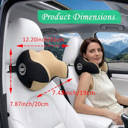 Really Helpful Car Headrest Pillow, Car Neck Pillow for Sleeping/Napping - color: Beige