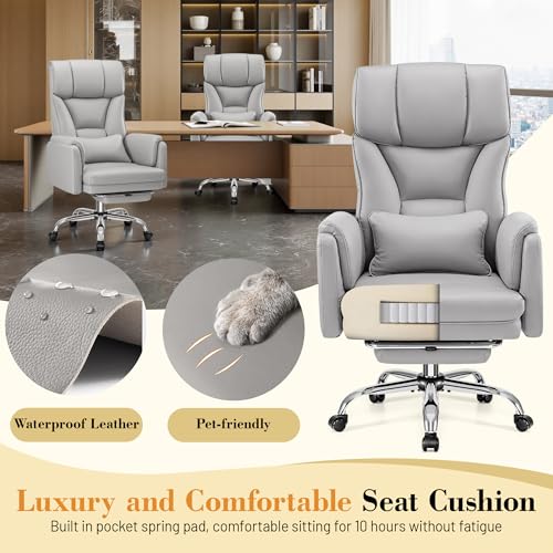 FelixKing Office Chair, Flip Armrests for Pets Criss Cross Legged,Gray - color: Grey