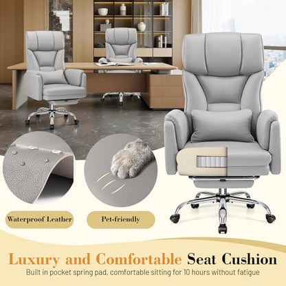 FelixKing Office Chair, Flip Armrests for Pets Criss Cross Legged,Gray - color: Grey