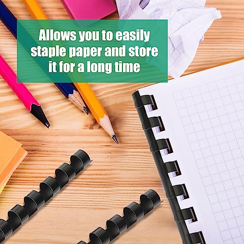 Maitys 300 Pcs Plastic Binding Combs Bulk 19 Ring Comb Spines Letter Size Spiral Binding for Notebook Calendar Picture(3/8 Inch,Black) - color: Black, size: 3/8 Inch