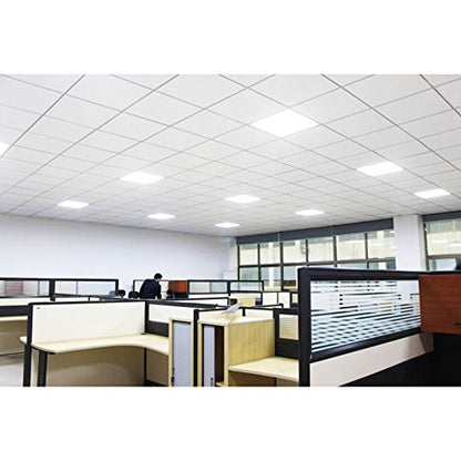 5 Pack 18W LED Panel Light Lamp, Square LED Recessed Downlight Panel Ceiling Lighting with LED Driver, AC85-265V, Hole Size 200MM (18W, Warm White) - color: Warm White, size: 18w