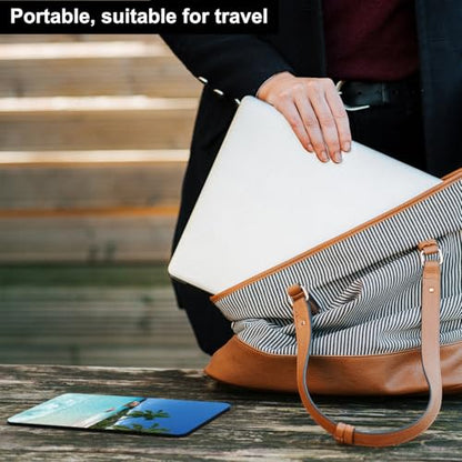 Small Mouse Pad 6 x 8 Inch, Audimi Mini Mouse Pad Thick for Laptop Wireless Mouse Home Office Travel, Portable & Washable (Beach) - color: Summer Beach