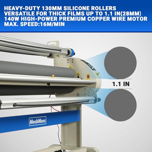 67" Full Auto Cold&Heat Assisted Laminator with 4 Trimmers,Max Speed 52.5 ft/min,63" Max Laminating Width,1.1" Max Thickness, Infrared Heating,(Requires Air Compressor, Not Included),1700-A3