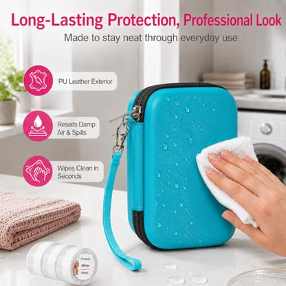 PAIYULE Hard EVA Case for Phomemo D30/D35 for Nelko P21 Label Maker - color: Deep Green