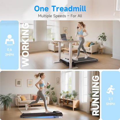 Incline Walking Pad, 3.5HP Foldable Portable Treadmill with Handle Bars, Ultra Quiet ≤40dB Under Desk Treadmills for Home Office, 330LB Capacity, Wide Running Belt, LED Display & Remote Control - color: Dark Black