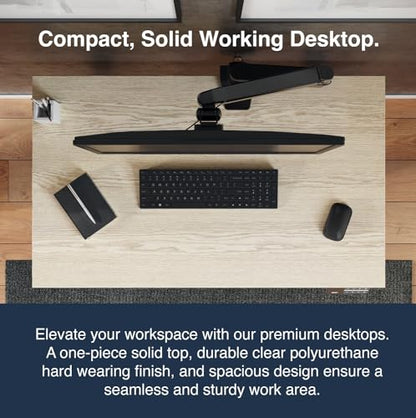Desky Dual Mini Sit Stand Desk Black 40x24in with Grommets Matte Black - color: Black / Matte Black, size: 40 x 24 inches with Grommets