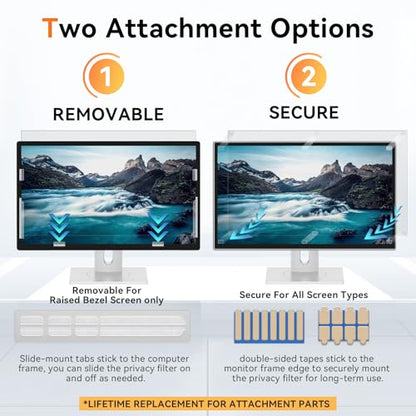 [2 Pack] 21.5 Inch Computer Privacy Screen for 16:9 Widescreen Monitor - size: 21.5" (16:9)