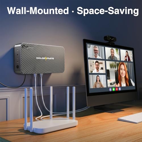 GOLDENMATE Lithium UPS 1000VA 600W + 600VA 360W UPS Battery Backup for Home & Office