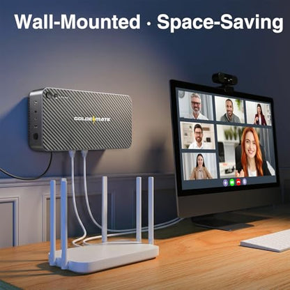 GOLDENMATE Lithium UPS 1000VA 600W + 600VA 360W UPS Battery Backup for Home & Office