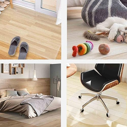 Office Chair Mats for Hardwood Floor PVC Clear Chair Mat 22" 24" 28" 30" 32" 34" 36" 38" 40" 42" 44" 46" 48" 50" 52" 54" 60" Width 0.06" Thick Easy Rolling Desk Chair Mat for Bedroom(16X96 in) - size: 16X96 in