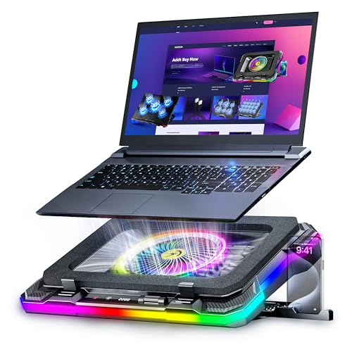 AICHESON Laptop Cooling Stand Gaming RGB Cooler for 15-19 inch Heavy Laptop - color: 5V