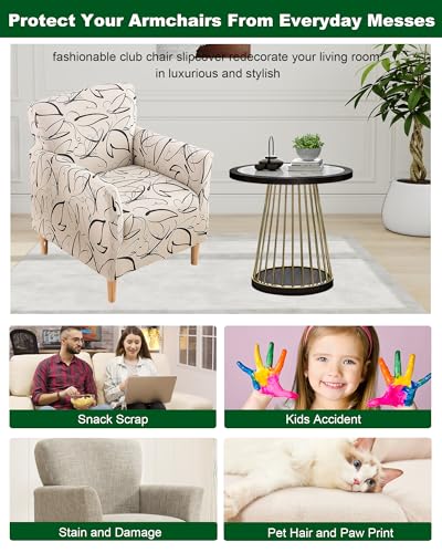 CRFATOP Accent Chair Cover, Stretch Armchair Slipcover for Living Room - color: Color A21