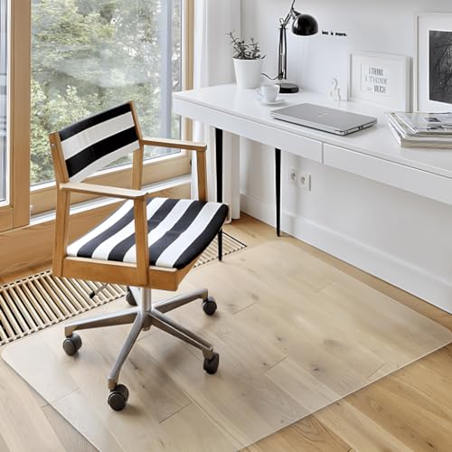 Azadx Office Chair Mat for Hard Floors 36 X 48 Clear PVC Hardwood Floor Mat | Durable Plastic Floor Protector for Home and Office use, Scratch-Resistant, Smooth Rolling (36" X 48" Rectangle) - size: 36" X 48" Rectangle