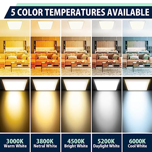 Allsmartlife 2x2 LED Panel Light 1-Pack, Dimmable, 5CCT Options (3000K-6000K), 24W/30W/40W, Back-Lit 2x2 LED Light Drop Ceiling for Commercial Office, ETL - size: 1-Pack