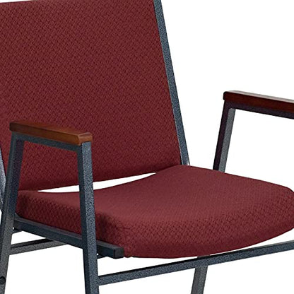 Flash Furniture Hercules Fabric Stack Chair with Arms, Burgundy - color: Burgundy Patterned Fabric, size: Set of 1