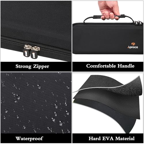 Aproca Case Compatible with NDYIN N80 Wireless Thermal Printer, Portable Storage Bag for Accessories -Black (Case Only)