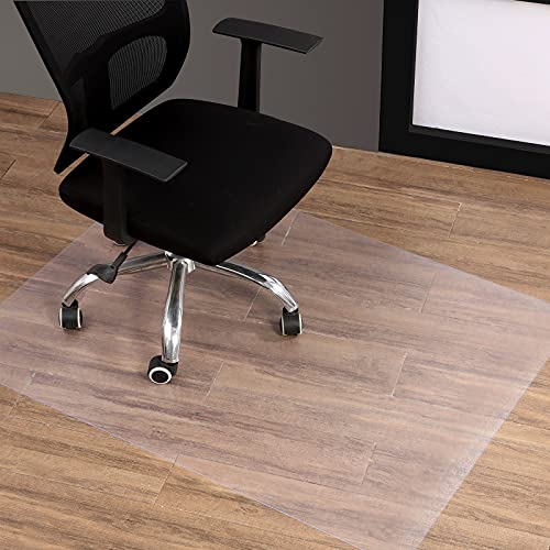 Chair Mat for Hardwood Floor Mat Office and Home Use Thick and Sturdy Transparent Desk Chair Mat Size 36" X 48" Office Clear Chair Mat - size: 36" x 48" Rectangle(For Hardwood Floor)