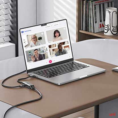uni USB C to Ethernet Adapter 1Gbps with 100W PD Charging Port for Laptop - style: Grey-USB C+PD