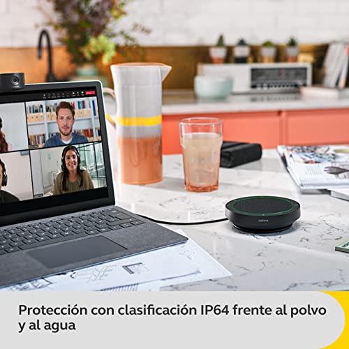 Jabra Speak2 40 Portable Speakerphone with 4 Noise-cancelling Mics, Full-range 50mm Speaker, Wideband Audio and USB A and USB C connections - MS Teams Certified, Works with Other Platforms - Dark Grey