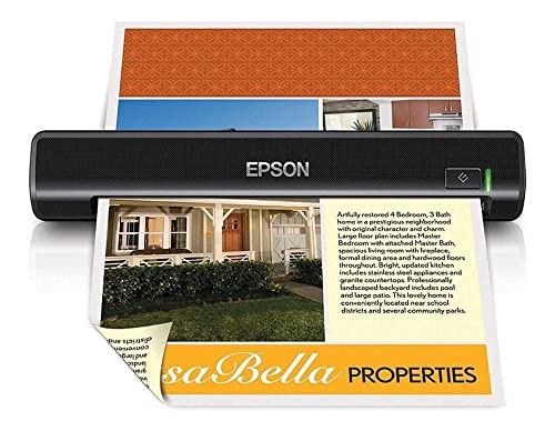 Epson Workforce DS-30 Portable Document Scanner for PC and Mac, Sheet-fed, Mobile/Portable - style: USB, 4ppm