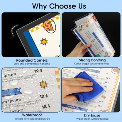KTRIO 200 Pack Laminating Sheets 3 Mil, Hold 8.5 x 11 inch Documents, Menus