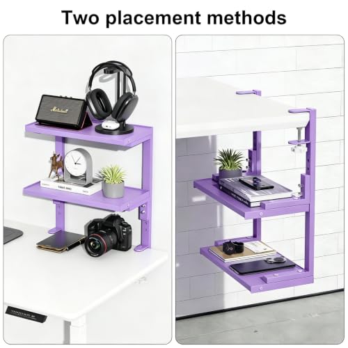 2-Tier Desk Shelf - color: Purple