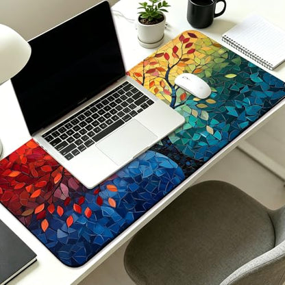 Tree of Life Gaming Desk Mat, Extended Fantasy Abstract Mouse Pad - color: W04