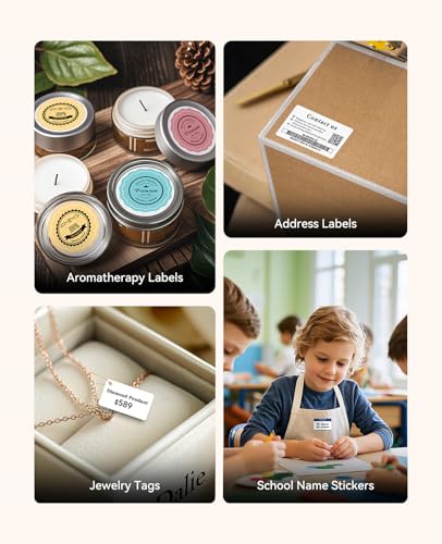 NIIMBOT B1 Label Maker Machine with 3 Tapes, Silver Gray | 2 Inch Portable Sticker Printer for Home, Office, School Small Businesses, Clothing, Logo, Jar, Bakery, Work with Phones & PC - color: Silver Gray, style: Printer+3Tapes