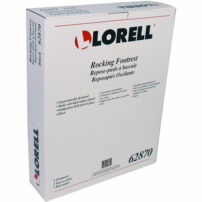 Lorell Ergonomic Rocking Footrest, 17.6" x 13.8" x 3.5", Plastic, Black