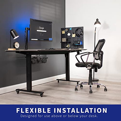 VIVO Clamp-on 12 x 20 in Desk Pegboard - color: Black, size: 12"