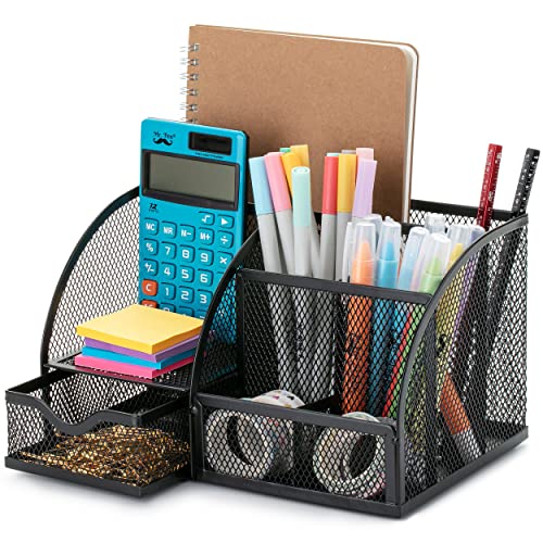 Mr. Pen- Mesh Desk Organizer, Black, Pen Holders Organizers