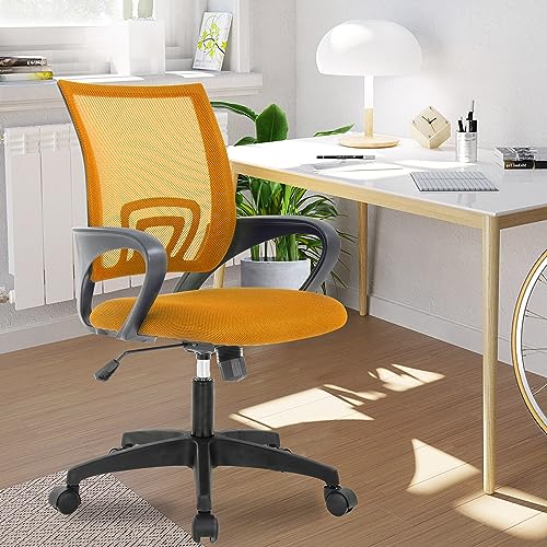 PayLessHere | Office Chair | Orange | Pack of 2 | with Lumbar Support - color: Orange, style: pack of 2