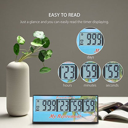 A AIMILAR Digital Retirement Countdown Timer 999 Days Count Down Timer - color: Retirement