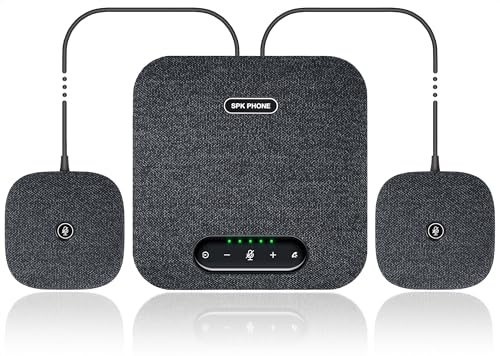 Conference Speaker and Microphone, Wireless Speakerphone w/2 Expansion Mics