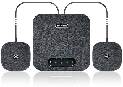 Conference Speaker and Microphone, Wireless Speakerphone w/2 Expansion Mics