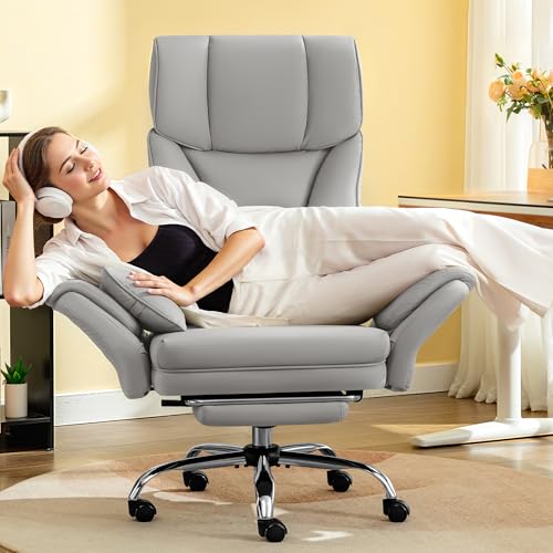 FelixKing Office Chair, Flip Armrests for Pets Criss Cross Legged,Gray - color: Grey