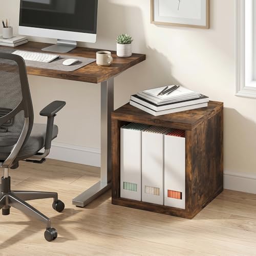 1 Cube Extra Thick Cube Storage Organizer Bookcase, Stackable Bookshelf, Open Back Book Shelf, 15.8 x 15.8 x 14.6, for Bedroom, Home Office, Living Room, Amber Pine - color: Amber Pine, size: 1 Cube