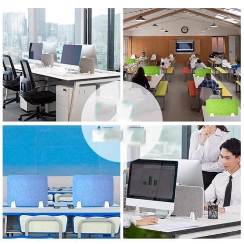 Acoustic Freestanding Desk Divider, 2 Pack Noise Reducing Privacy Panel for Office Classroom - Blue (30x100cm) - color: Blue, size: 30X100cm