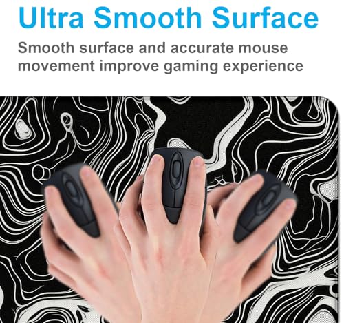 Marble Patterned XL Gaming Mouse Pad, Suitable for Office and Study Mouse Pads - color: Abstract Lines