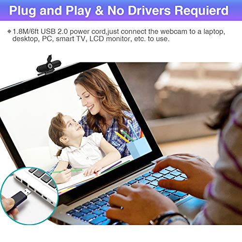 GoHZQ 4K Webcam with Microphone & Privacy Cover - 8MP Ultra HD USB Camera for Computer/Laptop/Switch 2, Pro Streaming Video Calling