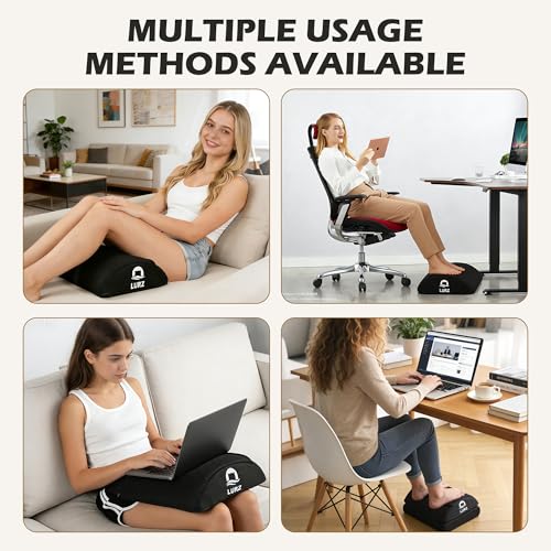 Ergonomic Foot Rest Under Desk for Office Desk Accessories – Adjustable Height Memory Foam Foot Stool Under Desk for Home Office Chair & Gaming Chair – for Back & Hip Pain Relief