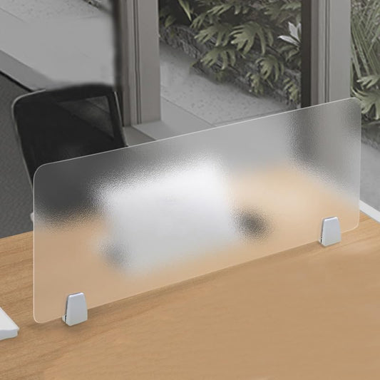 Frosted Acrylic Free Standing Screen, Privacy Divider Home & Office Partitions for Table Top Workstation,Office Furniture Partition Portable Cubicle Panel for Work, Visual Distractions Privacy Panel