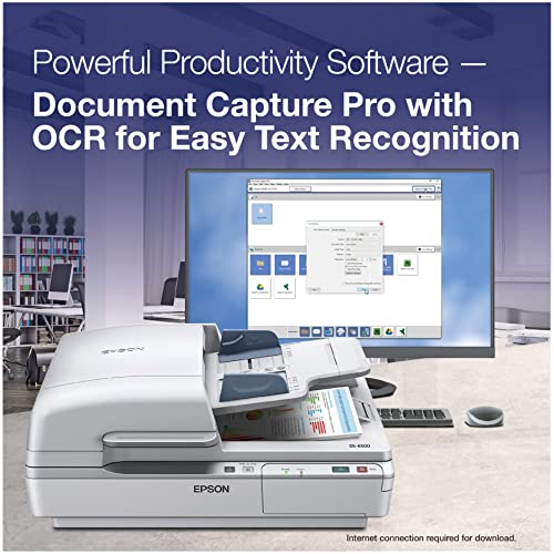 Epson WorkForce DS-6500 Sheet-Fed, Color Document & Image Scanner, 100 page Auto Document Feeder (ADF) & Duplex (B11B205221) - style: DS-6500