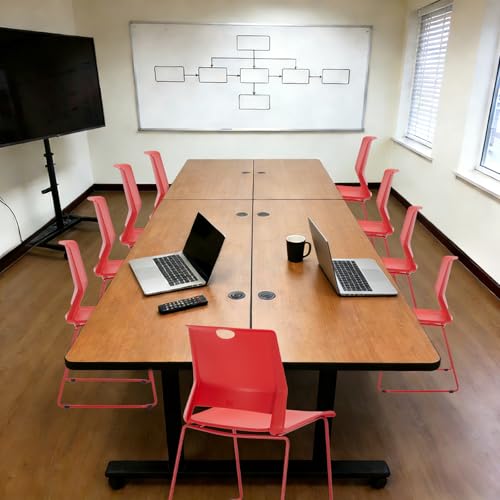 Red Stacking Conference Guest Chairs Set of 4, stackable Waiting Breakroom - color: Red, size: 4 pack
