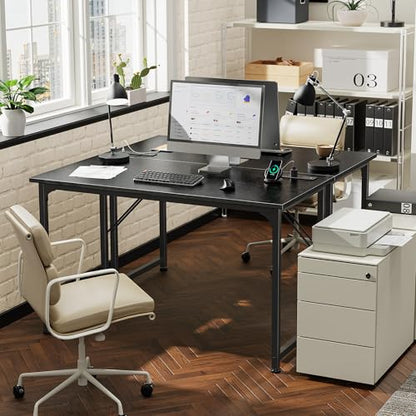 PRAISUN 40 X 20 Inch Computer Desk, Power Outlets, USB-C, Black - color: Black, size: 40inch