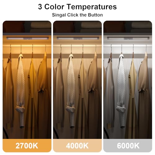 WOBANE Motion Sensor LED Closet Lights, Battery Operated Wardrobe Lights - size: 1 Pack