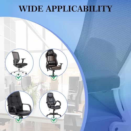 2 Pack Thick Armrest Pads Memory Foam Office Chair Arm Pads - Office Chair Armrest Covers Provide Elbow Cushion and Relieve Pressure, Ergonomic Desk Chair Arm Covers - Gaming, Computer Chair Rest Pads