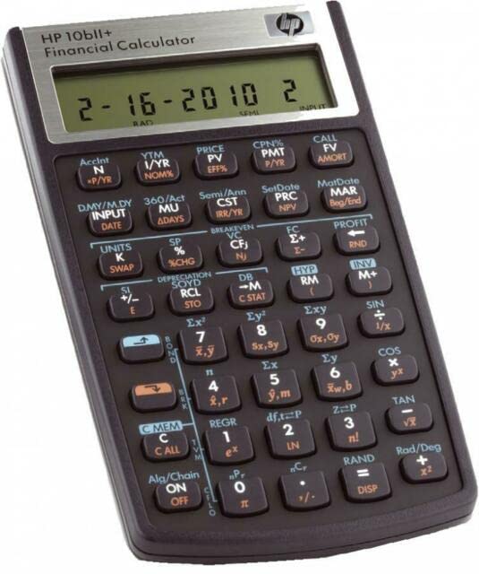 HP 10B II Plus/Hewlett Packard 10BII+ Financial Scientific Calculator + WYNGS Protective Case Black - color: black