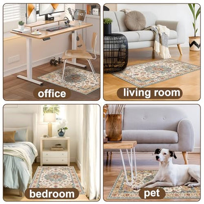 Office Chair Mat for Hardwood Floors - 48X35.5” Desk Chair Mat for Rolling Chair, Under Desk Rug Protects Hard Floors from Damage, Low Pile Floor Protector for Rolling Chair, Non-Slip